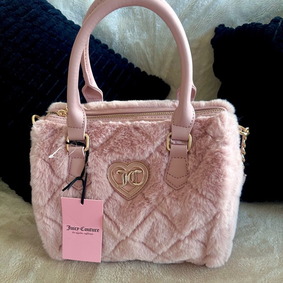 Juicy Couture Blush Faux Fur Satchel - Picture 3 of 8